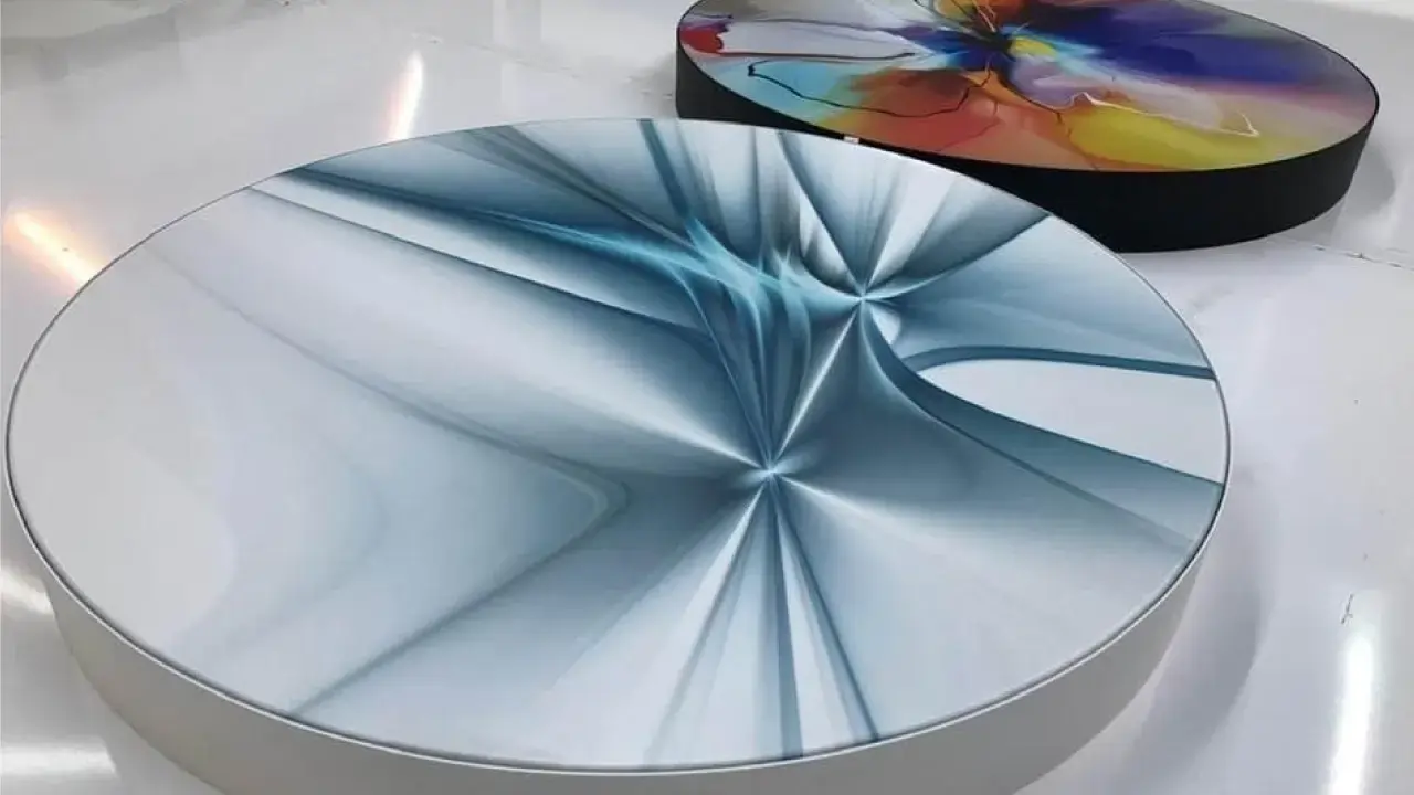 printed circular stretch ceiling panels