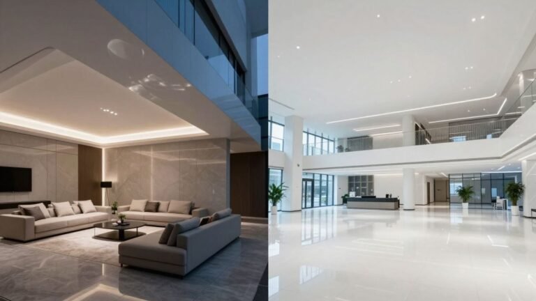 Residential vs Commercial Stretch Ceilings: Key Differences Explained